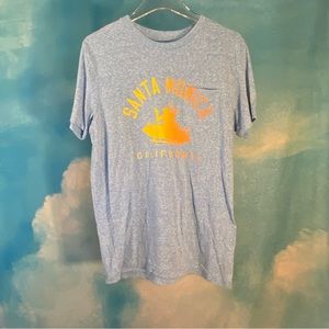 FREE STATE SANTA MONICA BLUE SURFING T SHIRT - SZ M